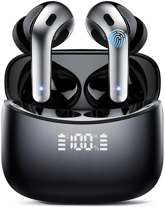 Arikasen – Fones Bluetooth Sem Fio com Microfone e Estojo com Display LED