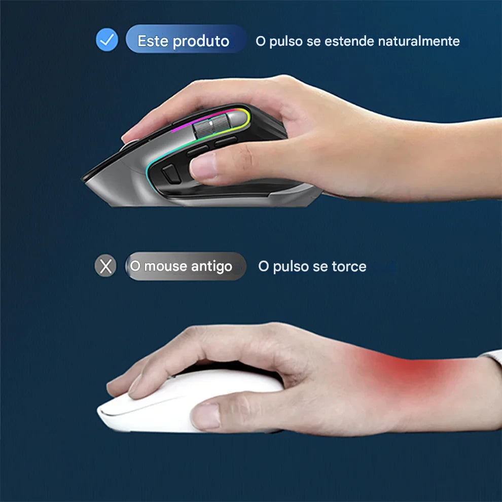 Mouse Gamer Sem Fio JOMAA – Potência, Precisão e Versatilidade em um Só Dispositivo