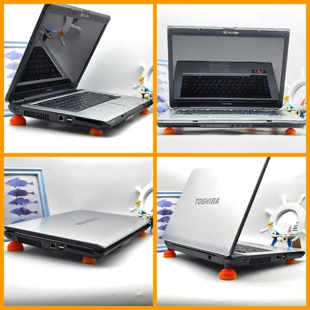 Suporte de Silicone Antiderrapante para Notebook – Elevação e Ventilação Inteligente